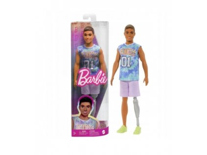 Barbie Ken ve sportovním tričku s protézou