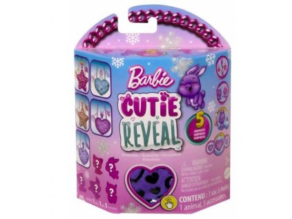 Barbie Cutie Reveal Plyšová kabelka fialové srdce