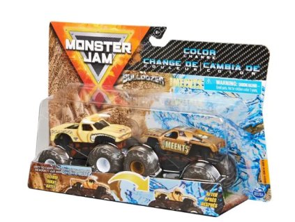 Monster Jam Color Change Bulldozer vs. Team Meents Monster