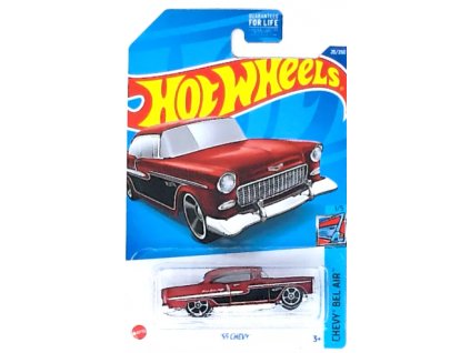 Hot Wheels 55 Chevy červený