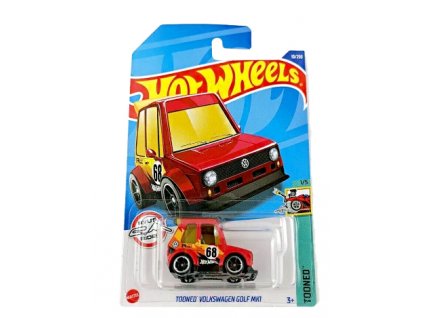 Hot Wheels Tooned Volkswagen Golf MK1 červený