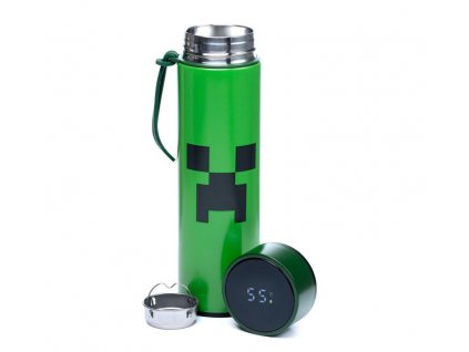 Termoláhev Minecraft Creeper s teploměrem 450ml