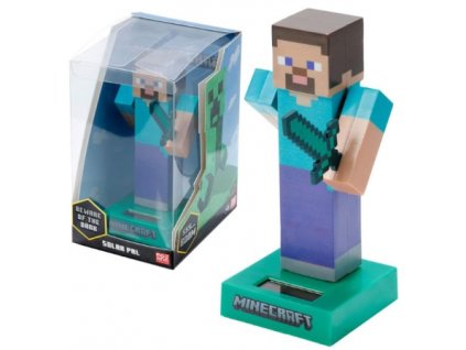 Solární figurka Minecraft Steve