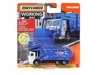 Matchbox Real Working Rigs Garbage King Xl modrý