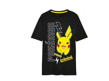 Tričko Pokémon Pikachu černé vel. 110 116