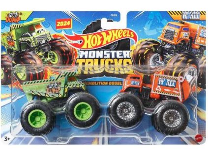 Hot Wheels Monster Trucks Demolition Doubles Gotta Pump Vs Will Trash It All