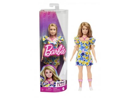 Barbie Modelka v šatech s kytičkami