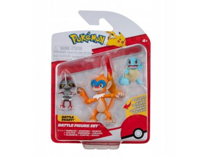 Figurky Pokemon Battle Pawniard, Monferno a Squirtle1