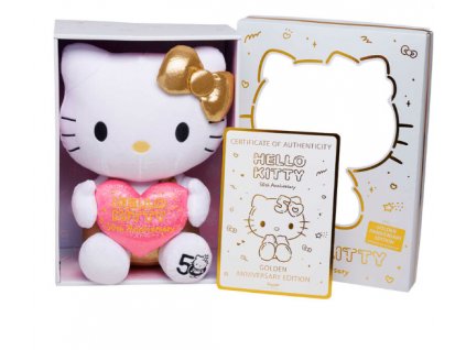 Plyšová hračka Hello Kitty 50.výročí v boxu 30cm