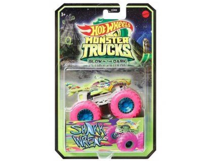 Hot Wheels Monster Trucks Glow In The Dark Shark Wreak žlutá Nové