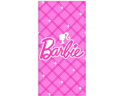 Osuška Barbie Logo růžová