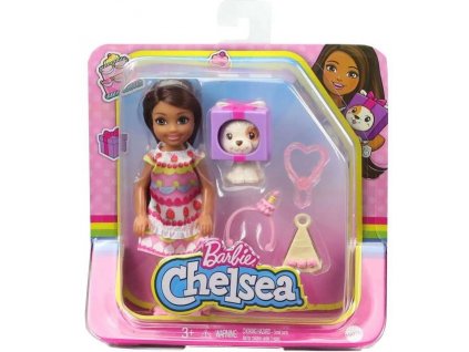 Barbie Chelsea v dortíkovém kostýmu s kočičkou