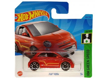 Hot Wheels Fiat 500e červený