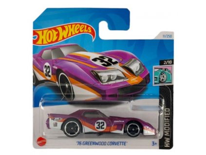 Hot Wheels 76 Greenwood Corvette fialová