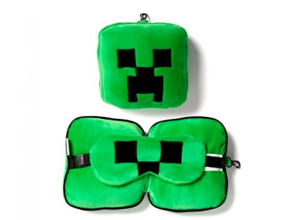 Cestovní polštář a maska na oči Minecraft Creeper