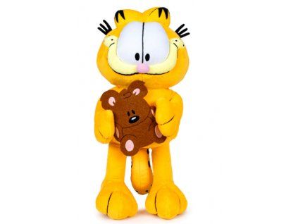Plyšová hračka Garﬁeld s medvídkem 30cm