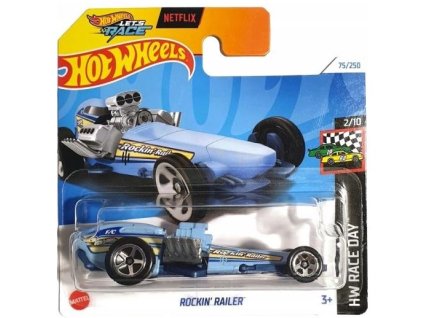 Hot Wheels Rockin Railer modrý