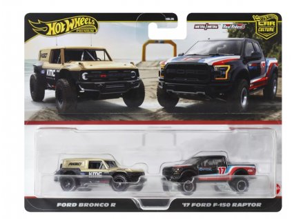 Hot Wheels Premium Car Culture Ford Bronco a 17 Ford F150 Raptor
