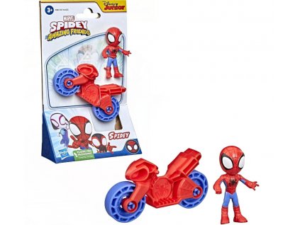 Figurka Spidey a jeho úžasní přátelé s motorkou Nové