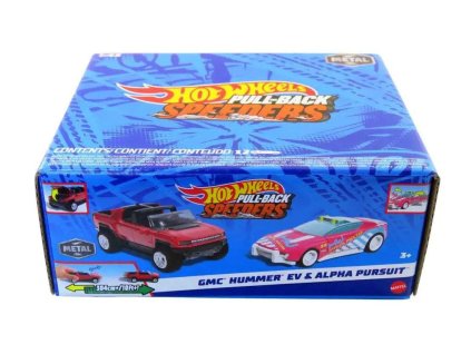 Hot Wheels PullBack Speeders Gmc Hummer Ev a Alpha Pursuit Nové