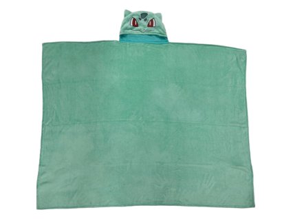 Flísová deka s kapucí Pokémon Bulbasaur