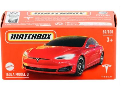Matchbox Tesla Model S červená