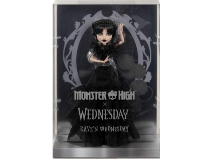 Monster High Wednesday Addams v černých šatech