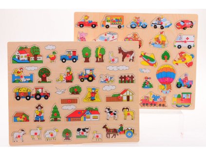 Dřevěné puzzle s úchytem velké Nové