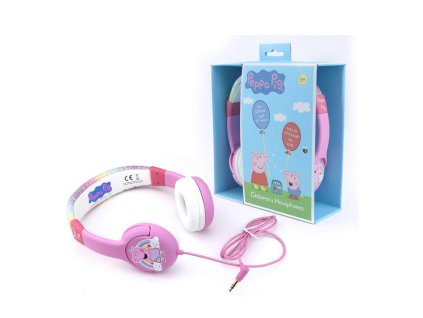 Drátová dětská sluchátka Prasátko Peppa OT