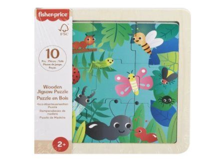 FisherPrice Dřevěné puzzle Brouci