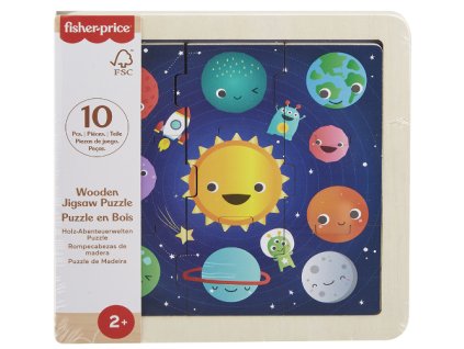 FisherPrice Dřevěné puzzle Planety