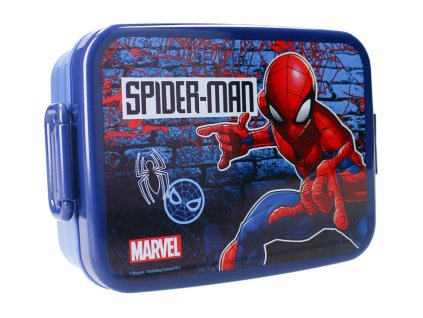 Svačinový box Spiderman modrý