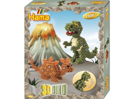 Zažehlovací korálky Hama Midi Dino 3D