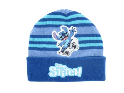 Zimní čepice Lilo a Stitch světle modrá vel. 54