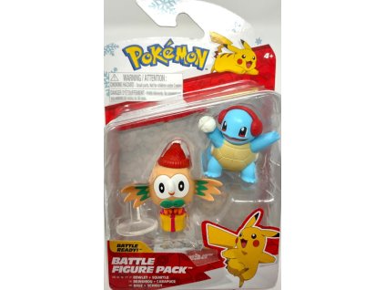 Figurky Pokémon Holiday Squirtle a Holiday Rowlet