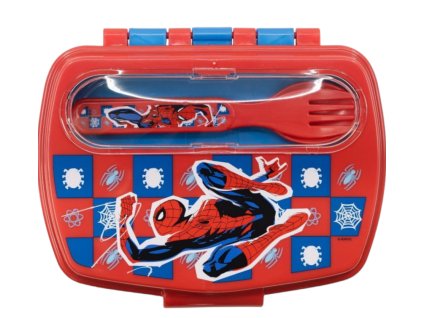 Svačinový box Spiderman s příborem