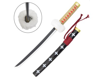 Katana Mini Bamboo One Piece Trafalgar D.Water Law Red