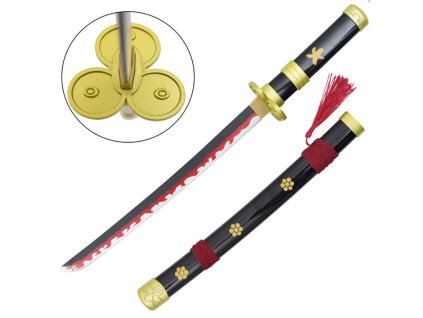 Katana Mini Bamboo One Piece Enma Roronoa Zoro Rossa