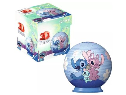 Puzzle 3D Disney Stitch a Angel 54dílků