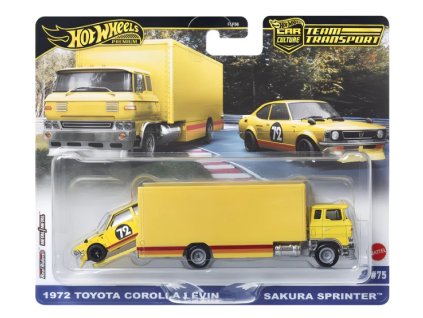Hot Wheels Premium Team Transport 1972 Toyota Corolla Levin Sakura Sprinter