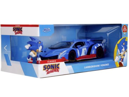 Auto Sonic the Hedgehog Lamborghini Veneno s figurkou Nové
