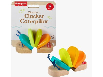 Fisher Price Dřevěná housenka Nové