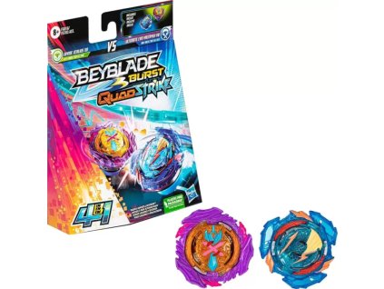 Beyblade Burst Quad Strike Evo Valtryek V8 a Divine Xcalius X8 2 Nové