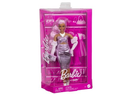 Barbie Modelka Metalické šaty