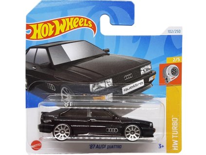 Hot Wheels 87 Audi Quattro černé