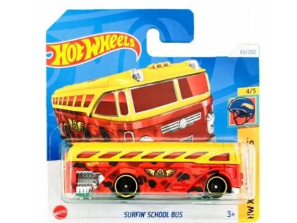 Hot Wheels Surfin School Bus červený