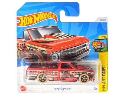 Hot Wheels 67 Chevy C10 červené