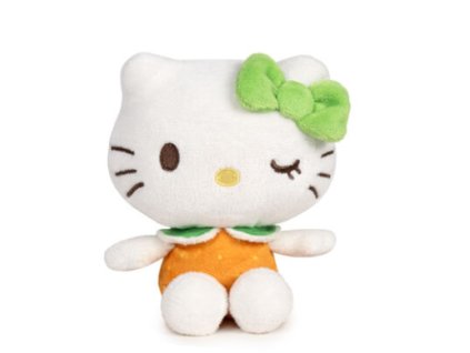Plyšák Hello Kitty Fruits oranžová mrkajíci 12cm