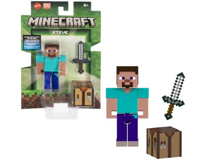 Figurka Minecraft Biome Builds Steve 8cm Nové