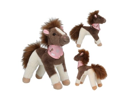 Plyšák Kůň Miss Melody hnědobílý 18cm